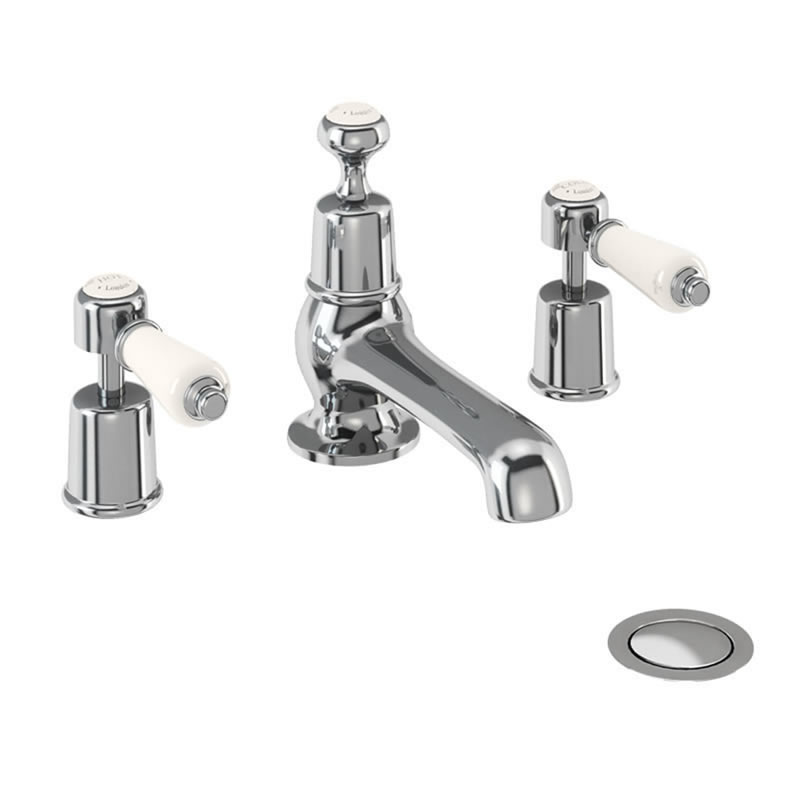 Kensington Medici 3 tap hole mixer with pop up waste